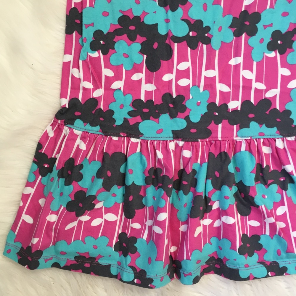 Hanna Andersson Girls Pink Blue Floral Dress - Picture 3 of 6